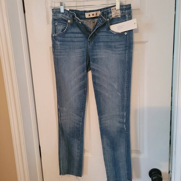 Ladies AMO Stix Crop Mid Rise Ankle Skinny Jeans - Picture 5 of 7